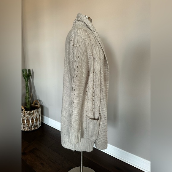 Boutique x Royal & Reese Cable Knit Sweater Open Oversized Cardigan - Worn 1x - Picture 2 of 8